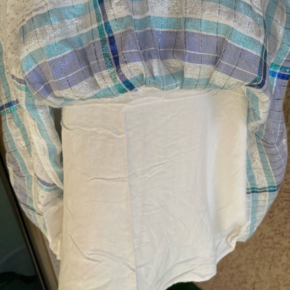 Free People Plaid and Shimmery Loose and Flowy Mini Dress - Picture 8 of 10